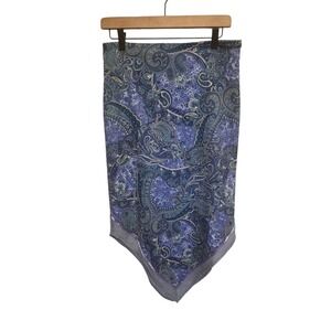 Vintage Y2K Luna‎ Whix Women's Skirt Paisley Blue Purple Print Bohemian Flowy